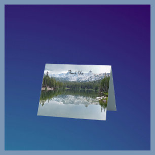 Sympathy Thank You Mountain Lake Reflection Note Card