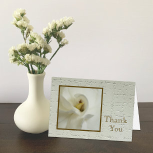 Sympathy Thank You Note Card - Gardenia