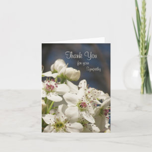 Sympathy Thank You Note Card -- Spring Blossoms