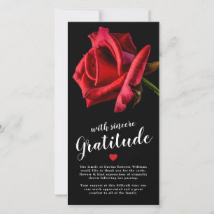 Sympathy Thank You   Red Rose Funeral