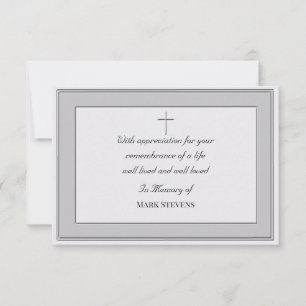 Sympathy Thank You Simplistic Card