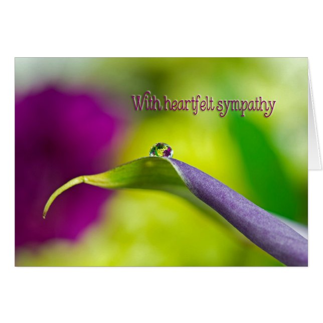 Sympathy Water Droplet On Leaf (Front Horizontal)
