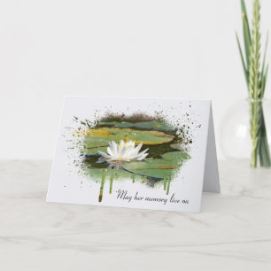 Sympathy Water Lily Abstract Card