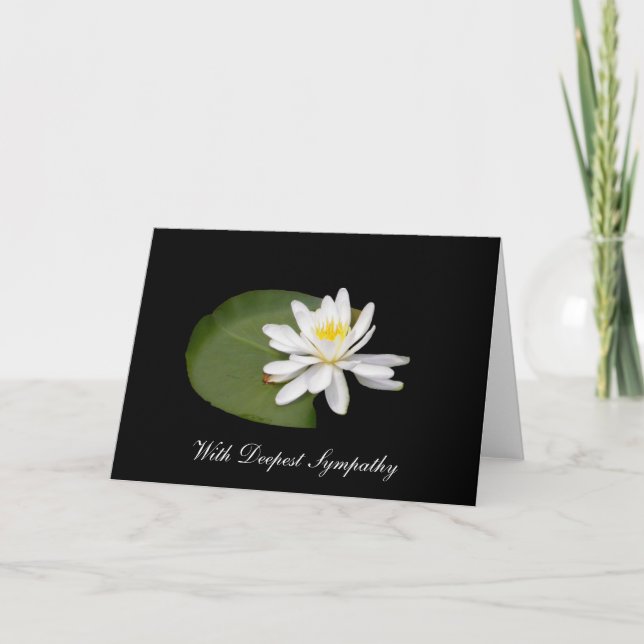 Sympathy - Water Lily Card (Front)