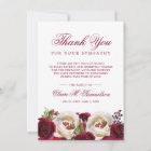 Sympathy Watercolor Floral Burgundy Funeral