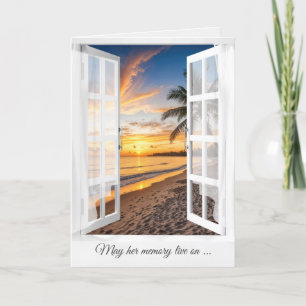 Sympathy Window With Beach Sunrise Card