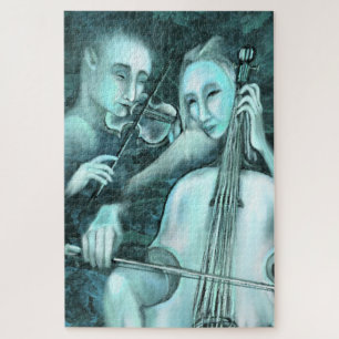 Symphonie d'amour - Duet - Peinture d'art Puzzle
