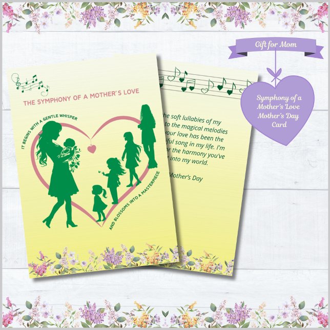 Symphonie de la carte de fête des mères (Symphony of a Mother's Love Happy Mother's Day Card)