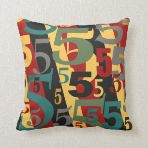 Symphony # 5 Fifth or Fiftieth Birthday Annivesary Throw Pillow
