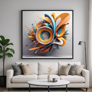 Symphony - Abstract 3D Render Style Design Poster