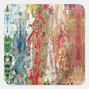 Symphony of Chaos – Abstract Real Artist’s Palette Square Sticker