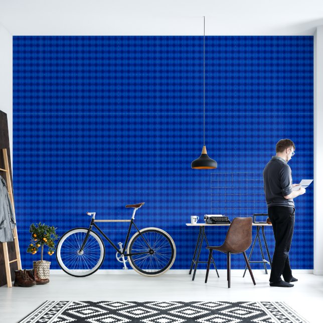 Symphony of deep blue shades XS-size pattern Wallpaper (Living Room)