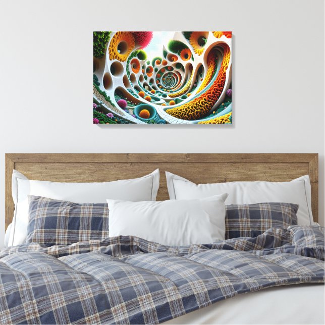 Symphony of Shapes and Colours Canvas Print (Insitu(Bedroom))