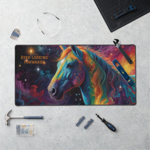  Symphony of the Galaxy - Vibrant Horse colour Desk Mat