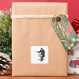 Symphony Orchestra Conductor Classical Music Square Sticker