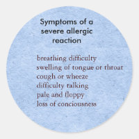 Symptoms of severe Food Allergy