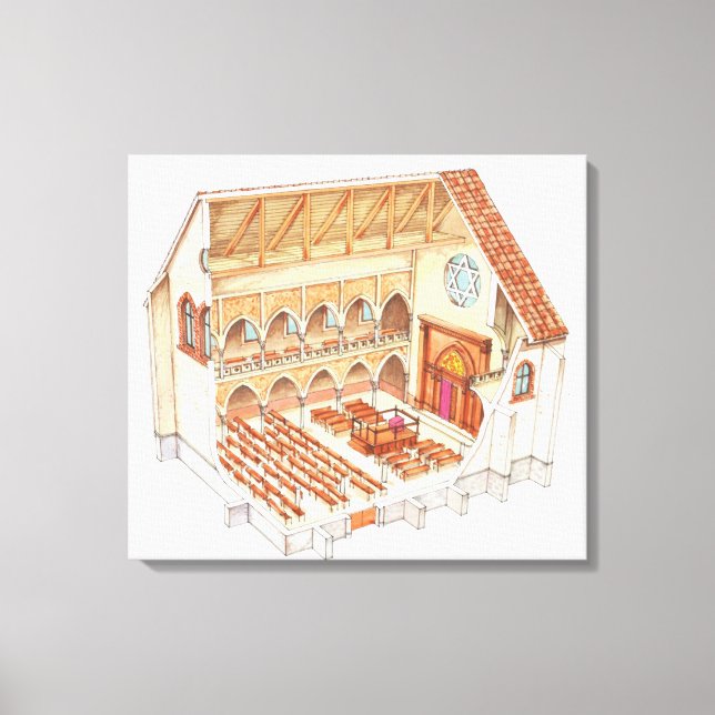 Synagogue. 15th century. Central Europe Canvas Print (Front)