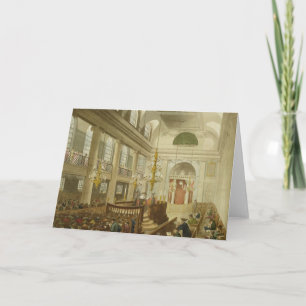 Synagogue, Dukes Place, Houndsditch, from Ackerman Card