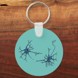 Synapse Between Neurons, Neuroscience Neuron Keychain