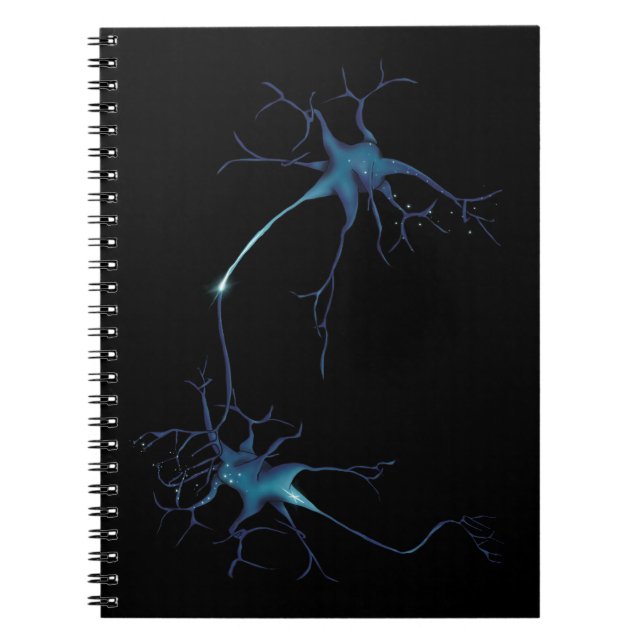 Synapse Between Neurons, Neuroscience Neuron Notebook (Front)
