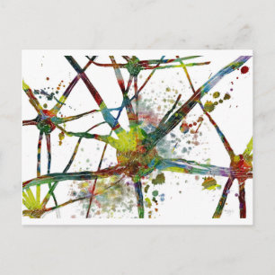 Synapses Medical Abstract Gift Postcard