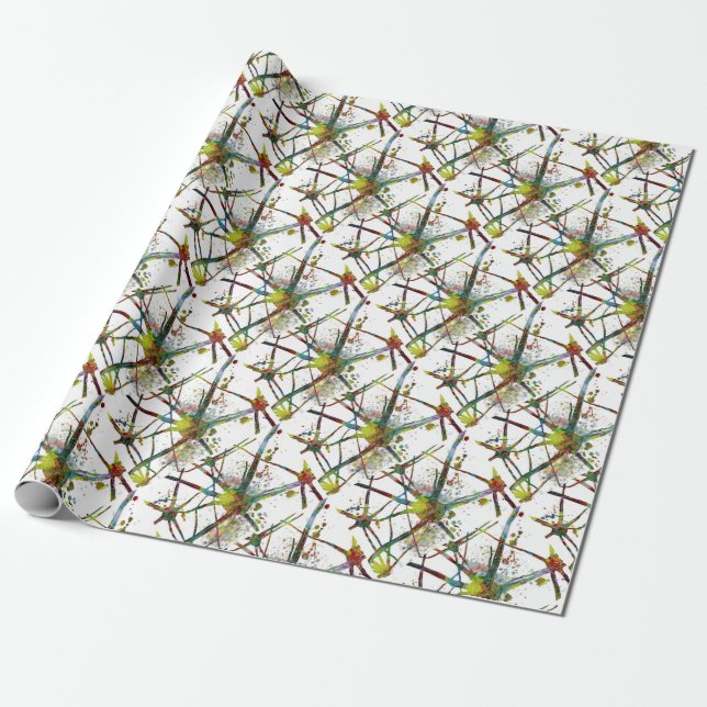 Synapses Medical Abstract Gift Wrapping Paper (Unrolled)