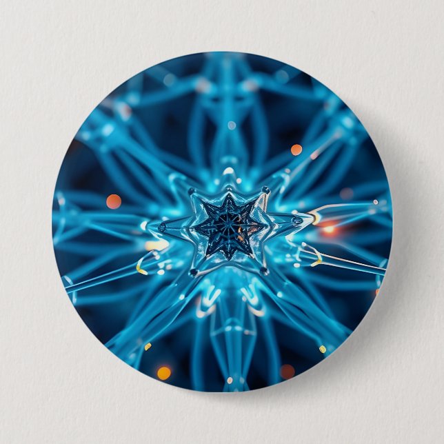 Synaptic Star 3 Inch Round Button (Front)