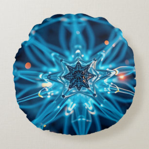 Synaptic Star Round Pillow