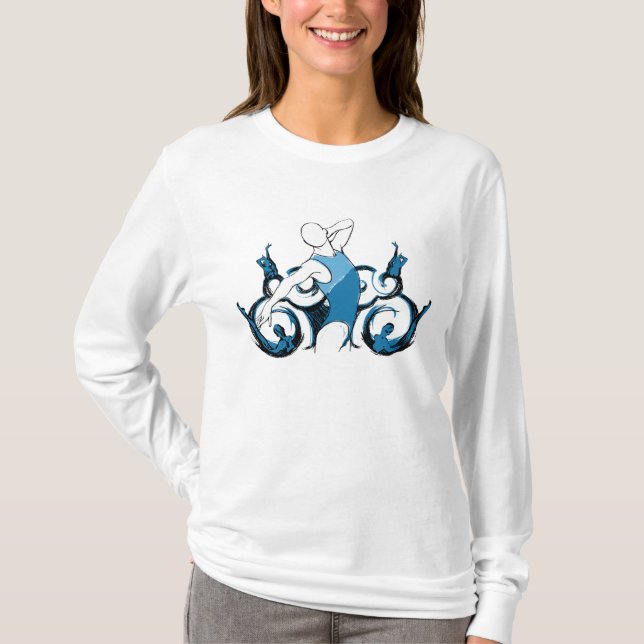 Synch Swimming Illustration T-Shirt (Front)