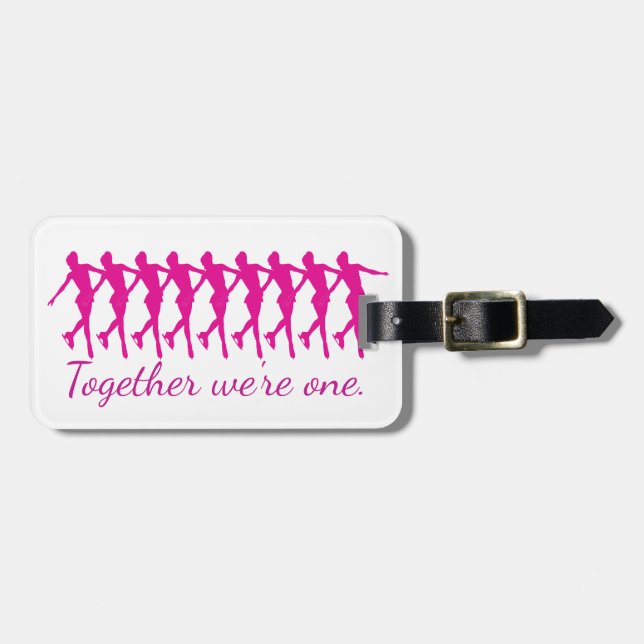 SYNCHRO FIGURE SKATE LUGGAGE TAG PERSONALIZED (Front Horizontal)