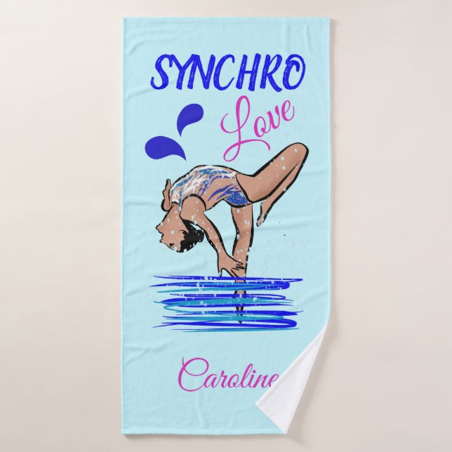 Synchro Girl Jump Bath Towel (Bath Towel)
