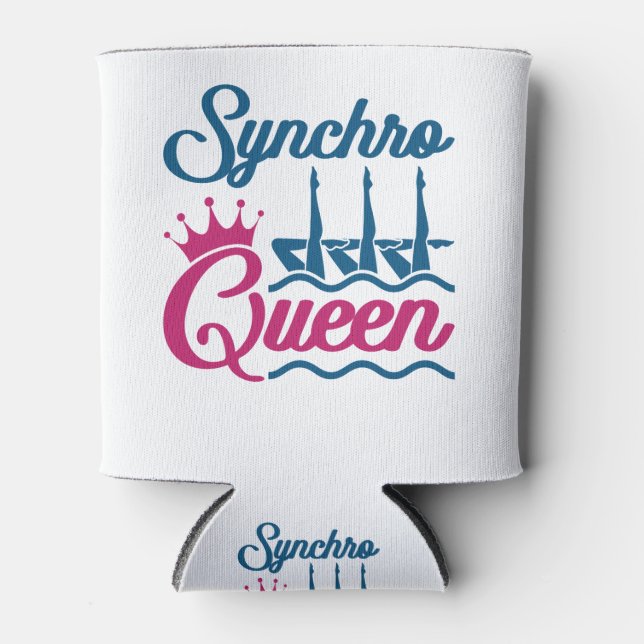 Synchro Queen Synchronized Swimming Can Cooler (Front)