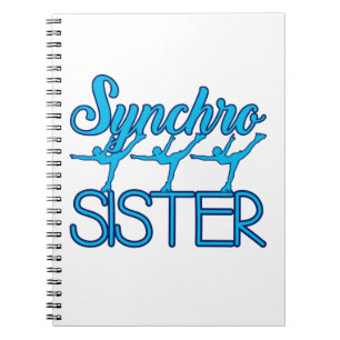 Synchro Sister Synchronized Skating Ice Skater Notebook