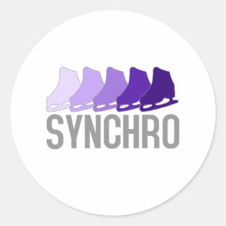 Synchro Skates Classic Round Sticker