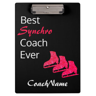 Synchronization skating coach clipboard - red ice