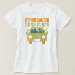 Synchronize Rear Flaps Funny Road Trip T-Shirt