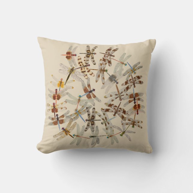 Synchronized Dragonflies Pillow (Front)