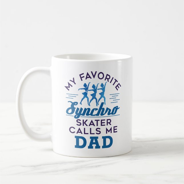 Synchronized Skating Dad \Favourite Synchro Skater Coffee Mug (Left)