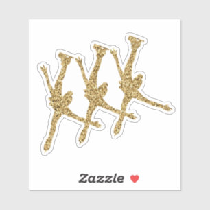 Synchronized Skating Sticker arabesque gold