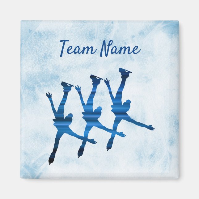 Synchronized skating team magnet blue (Front)