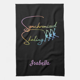 Synchronized skating towel calligraphy rainbow