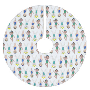 Synchronized Swimmer Girls Swim Team Synchro Brushed Polyester Tree Skirt