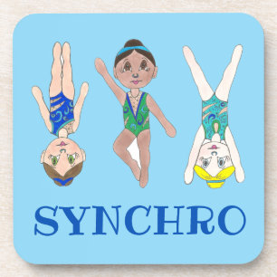 Synchronized Swimmer Girls Synchro Swimming Sports Coaster