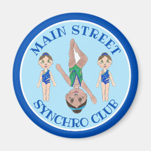 Synchronized Swimmer Girls Synchro Swimming Sports Magnet