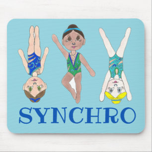 Synchronized Swimmer Girls Synchro Swimming Sports Mouse Pad