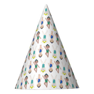 Synchronized Swimmer Girls Synchro Swimming Sports Party Hat