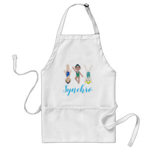 Synchronized Swimmer Girls Synchro Swimming Sports Standard Apron