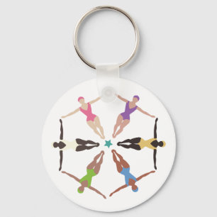 Synchronized Swimmers Keychain