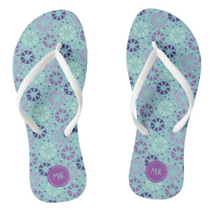 Synchronized Swimmers Swimming Patterned Monogram Flip Flops