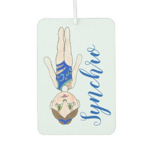 Synchronized Swimming Blue Synchro Swimmer Girl Air Freshener